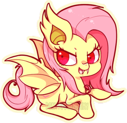 Size: 442x430 | Tagged: safe, artist:donttouchmommy, fluttershy, bat pony, pony, flutterbat, race swap, solo