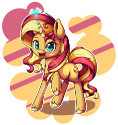 Size: 1663x1755 | Tagged: safe, artist:francusfri, sunset shimmer, pony, unicorn, cute, female, glowing horn, heart, mare, open mouth, raised hoof, shimmerbetes, solo, unshorn fetlocks