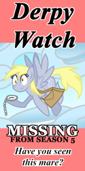 Size: 600x1200 | Tagged: safe, derpy hooves, pegasus, pony, derpy watch, female, handbag, mare, solo, watch