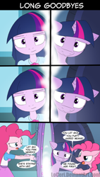 Size: 3200x5650 | Tagged: safe, artist:loceri, derpibooru import, pinkie pie, twilight sparkle, twilight sparkle (alicorn), alicorn, equestria girls, equestria girls (movie), comic, dialogue, female, human ponidox, jimmy neutron, jimmy timmy power hour, magic mirror, mirror, mirror portal, pulling, the fairly oddparents, tug of war