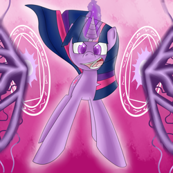 Size: 4000x4000 | Tagged: safe, artist:dragonfoorm, derpibooru import, twilight sparkle, magic, magic circle, solo