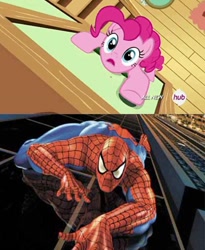 Size: 600x733 | Tagged: safe, screencap, pinkie pie, earth pony, pony, filli vanilli, editing, spider-man