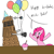 Size: 700x700 | Tagged: artist needed, safe, pinkie pie, earth pony, pony, balloon, candle, crossover, cupcake, dalek, doctor who, happy birthday, hat, party hat, this will end in extermination, this will end in tears and/or death