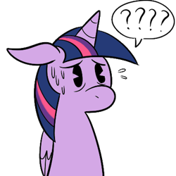 Size: 400x400 | Tagged: safe, artist:karpet-shark, derpibooru import, twilight sparkle, twilight sparkle (alicorn), alicorn, pony, female, mare, reaction image, solo, twily-daily