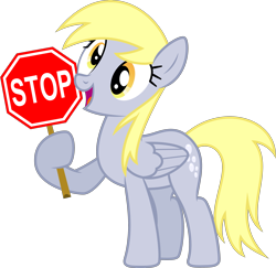 Size: 3573x3477 | Tagged: safe, artist:yanoda, edit, derpy hooves, pegasus, pony, rainbow falls, derpy's flag, epic get, female, get, high res, hilarious in hindsight, hoof hold, jack black, lol, mare, octagon, open mouth, repdigit milestone, sesame street, shame, simple background, smiling, solo, stop sign, transparent background, vector