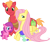 Size: 1078x901 | Tagged: safe, artist:afh, big macintosh, fluttershy, oc, earth pony, pegasus, pony, alternate body style, fluttermac, male, offspring, parent:big macintosh, parent:fluttershy, parents:fluttermac, shipping, stallion, straight