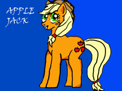 Size: 640x480 | Tagged: safe, artist:pinkiepiecandypop, applejack, earth pony, pony, female, mare, simple background, solo