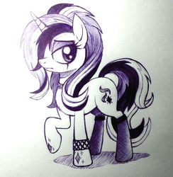 Size: 900x923 | Tagged: safe, artist:zetamad, starlight glimmer, pony, unicorn, edgelight glimmer, glimmer goth, goth, solo, teenage glimmer