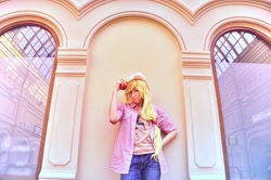 Size: 2000x1328 | Tagged: safe, artist:dasha-hm, applejack, human, cosplay, irl, irl human, photo, solo