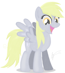 Size: 1460x1640 | Tagged: safe, artist:jessesmash32, derpy hooves, pegasus, pony, detailed, female, happy, mare, smiling, solo