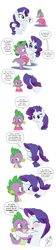 Size: 700x3111 | Tagged: safe, artist:pia-sama, rarity, spike, dragon, pony, unicorn, blushing, comic, cute, daaaaaaaaaaaw, dialogue, female, happy, male, nuzzling, shipping, smiling, sparity, spikelove, straight, teary eyes