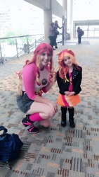 Size: 675x1199 | Tagged: safe, artist:maddymoiselle, sunset shimmer, human, equestria girls, legend of everfree, bronycon, bronycon 2017, clothes, cosplay, costume, cute, daaaaaaaaaaaw, hnnng, irl, irl human, photo, shimmerbetes, target demographic