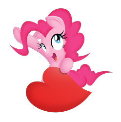 Size: 5287x5334 | Tagged: safe, artist:dfectivedvice, artist:tim015, pinkie pie, earth pony, pony, absurd resolution, colored, heart, simple background, solo, transparent background, vector