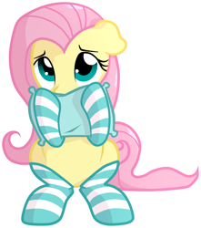 Size: 1476x1666 | Tagged: safe, artist:furrgroup, fluttershy, pegasus, pony, clothes, cute, pillow, shyabetes, socks, solo, striped socks