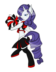 Size: 932x1191 | Tagged: safe, artist:fourze-pony, rarity, pony, unicorn, cheerleader, female, mare, pom pom, pose, school, simple background, solo, transparent background