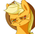 Size: 634x626 | Tagged: safe, artist:sion, applejack, earth pony, pony, eyeshadow, frown, solo, squint, unamused
