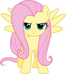 Size: 11942x13515 | Tagged: safe, artist:nosfrat, fluttershy, pegasus, pony, hurricane fluttershy, absurd resolution, angry, determined, simple background, solo, spread wings, transparent background, vector