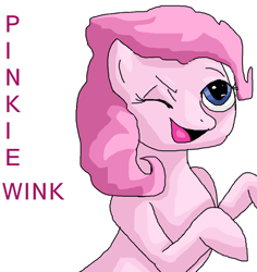 Size: 868x921 | Tagged: safe, artist:mojo1985, pinkie pie, earth pony, pony, female, mare, pink coat, pink mane, solo, wink