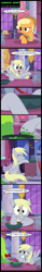 Size: 800x5153 | Tagged: safe, artist:toxic-mario, applejack, derpy hooves, smooze, earth pony, pegasus, pony, make new friends but keep discord, comic, eating, female, grand galloping gala, mare