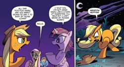 Size: 636x347 | Tagged: safe, artist:andypriceart, derpibooru import, idw, applejack, fluttershy, rainbow dash, twilight sparkle, twilight sparkle (alicorn), alicorn, earth pony, pegasus, pony, spoiler:comic, spoiler:comic25, argument meme, comic, cropped, female, mare, official comic, speech bubble, swearing