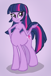 Size: 500x753 | Tagged: safe, artist:arrkhal, derpibooru import, twilight sparkle, centaur, ponytaur, equestria girls, abomination, barbie doll anatomy, breasts, centaur twilight, featureless breasts, female, nudity, solo, wat, what has science done