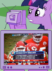 Size: 563x769 | Tagged: safe, derpibooru import, twilight sparkle, american football, denver broncos, exploitable meme, kansas city chiefs, nfl, tv meme, twelve days of christmas