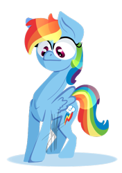 Size: 537x764 | Tagged: safe, artist:rimmi1357, derpibooru import, rainbow dash, pegasus, pony, female, mare, multicolored hair, simple background, solo, transparent background