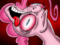 Size: 1024x768 | Tagged: safe, artist:nocturnalmeteor, pinkie pie, earth pony, pony, solo, tongue out, wat