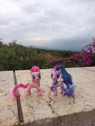 Size: 720x960 | Tagged: safe, artist:marbiz, pinkie pie, starlight glimmer, pony, irl, israel, mount of beatitudes, photo, ponies around the world, toy