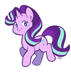 Size: 570x585 | Tagged: safe, artist:nayobe, starlight glimmer, pony, unicorn, female, looking at you, mare, simple background, smiling, solo, white background