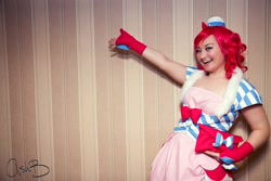 Size: 2048x1366 | Tagged: safe, artist:autumnhanacosplay, pinkie pie, human, 2012, anime usa, clothes, cosplay, dress, gala dress, gloves, irl, irl human, photo, solo