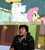 Size: 640x717 | Tagged: safe, bulk biceps, fluttershy, bird, pegasus, pony, rainbow falls, beard, blonde, blonde mane, blonde tail, blue eyes, curtain, ear piercing, exploitable meme, female, handsome, hub logo, jacques, jontron, looking to side, looking to the right, male, mare, meme, open mouth, piercing, pink mane, pink tail, red eyes, replacement meme, screaming, smiling, space ace!, spread wings, stallion, surprised, terrified, text, white coat, wings, yellow coat