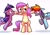 Size: 3000x2089 | Tagged: safe, artist:gsphere, derpibooru import, fluttershy, rainbow dash, twilight sparkle, twilight sparkle (alicorn), alicorn, pegasus, pony, female, mare, shipping denied, simple background, trio, white background