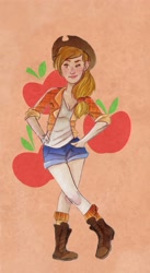 Size: 1620x2960 | Tagged: safe, artist:julv, applejack, human, humanized, solo