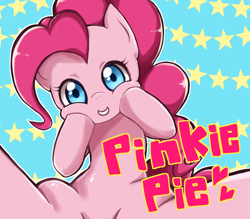 Size: 1000x875 | Tagged: safe, artist:akyo_u, pinkie pie, earth pony, pony, female, mare, pink coat, pink mane, pixiv, solo
