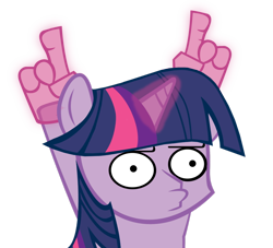 Size: 900x818 | Tagged: safe, artist:themightysqueegee, derpibooru import, twilight sparkle, hand, hologram, magic, magic hands, solo