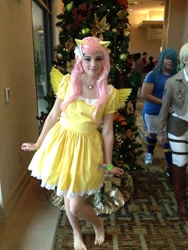 Size: 720x960 | Tagged: safe, artist:terezigrell, fluttershy, human, barefoot, cosplay, feet, irl, irl human, photo