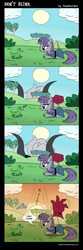 Size: 1000x3000 | Tagged: safe, artist:discorded, gummy, lord tirek, maud pie, princess celestia, alicorn, pony, comic, prone, speech bubble, staring contest, sun