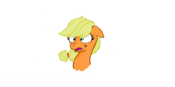 Size: 1366x685 | Tagged: safe, artist:smisson, applejack, earth pony, pony, bust, rough draft, simple background, solo, wat