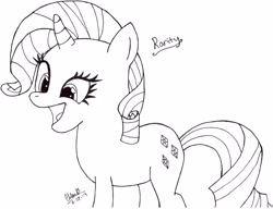 Size: 2083x1600 | Tagged: safe, artist:btrluv4ever, rarity, pony, unicorn, female, horn, mare, white coat