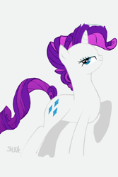 Size: 1280x1920 | Tagged: safe, artist:shikanime, rarity, pony, unicorn, female, horn, mare, solo, white coat