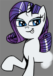 Size: 282x400 | Tagged: safe, artist:flutteriot, rarity, pony, unicorn, female, horn, mare, solo, white coat