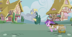 Size: 1701x888 | Tagged: safe, screencap, amethyst star, derpy hooves, matilda, sparkler, pegasus, pony, slice of life (episode), equestria's best family, female, mare