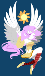 Size: 988x1657 | Tagged: safe, artist:snow angel, princess celestia, human, horned humanization, humanized, pony coloring, solo, winged humanization