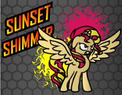 Size: 12800x10000 | Tagged: safe, artist:evil-sparkle, edit, sunset shimmer, alicorn, pony, fighting is magic, twilight's kingdom, absurd resolution, alicornified, angry, missing cutie mark, race swap, shimmercorn, solo, vector, vector edit