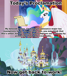 Size: 1021x1149 | Tagged: safe, princess celestia, alicorn, pony, celestia's proclamation, exploitable meme, meme, mitt romney, tyrant celestia