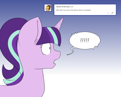 Size: 3000x2400 | Tagged: safe, starlight glimmer, pony, unicorn, series:glimmering spectacle, dialogue, solo, tumblr