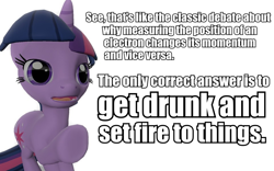 Size: 960x600 | Tagged: safe, artist:pinkie diane roosevelt phd, derpibooru import, twilight sparkle, 3d, freeman's mind, gmod, heisenberg uncertainty theory, reaction image, reference, science, solo