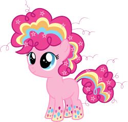 Size: 6240x6000 | Tagged: safe, artist:serenawyr, pinkie pie, earth pony, pony, season 4, absurd resolution, female, filly, filly pinkie pie, rainbow power, simple background, solo, transparent background, vector, younger
