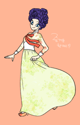 Size: 700x1100 | Tagged: safe, artist:callmefjord, rarity, human, clothes, hanbok, humanized, solo